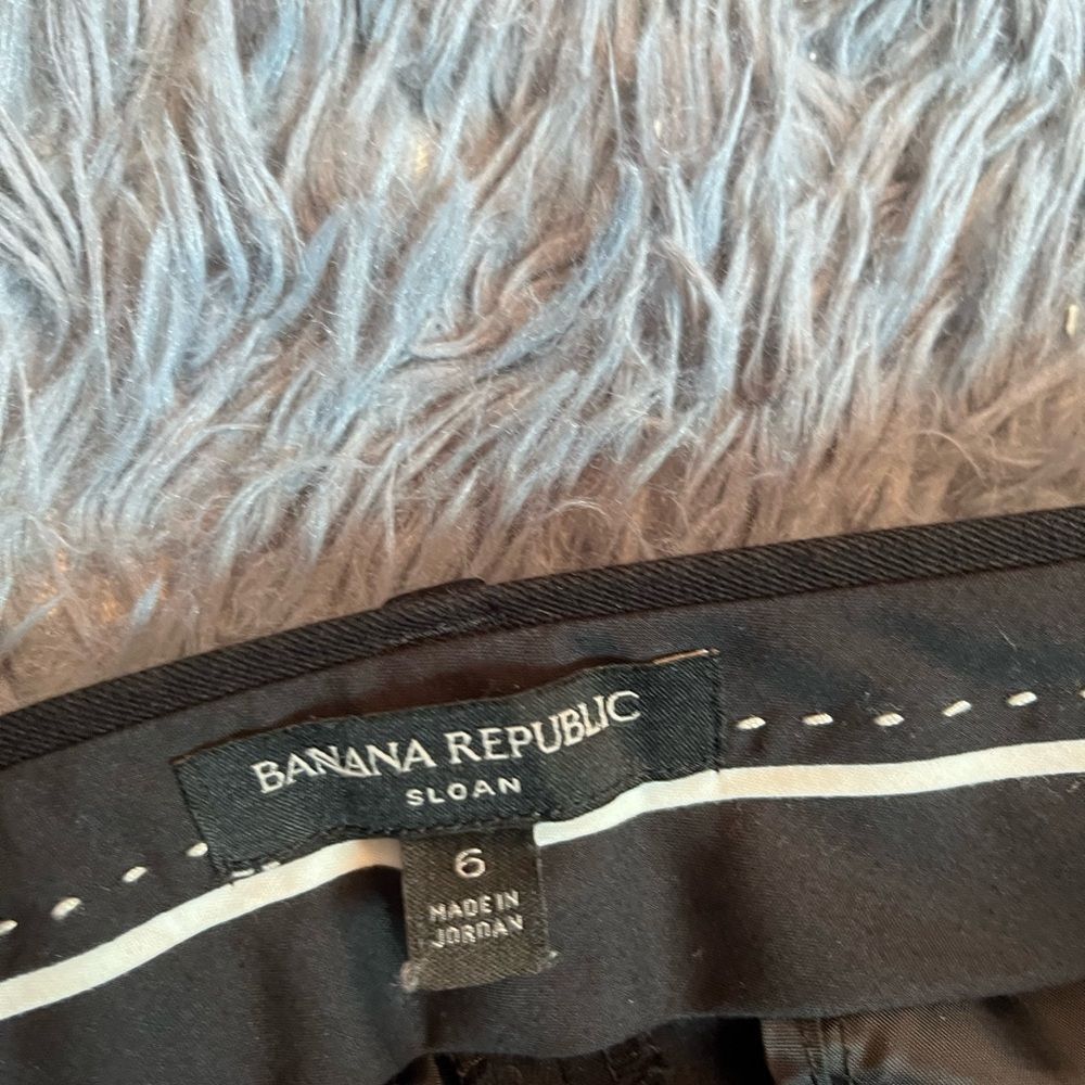 Banana Republic Black Sloan Slim Fit Pants Size 6 - Picture 3 of 7